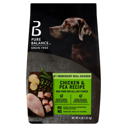 NOBLE ORGANICS Purre Balance Chicken & Pea Recipe Dry Dog Food Grain-Free 4 Lbs - Dry Dog Food for Dogs of All Life Stages - Real Chicken is The First Ingredient