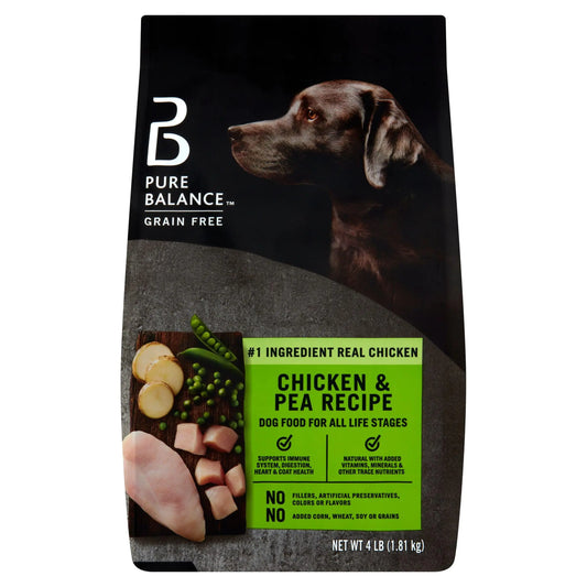 NOBLE ORGANICS Purre Balance Chicken & Pea Recipe Dry Dog Food Grain-Free 4 Lbs - Dry Dog Food for Dogs of All Life Stages - Real Chicken is The First Ingredient